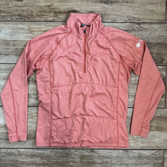 Oros Solarcore Half-Zip Insulated Pullover Mens Size M Coral Orange - Picture 11 of 12